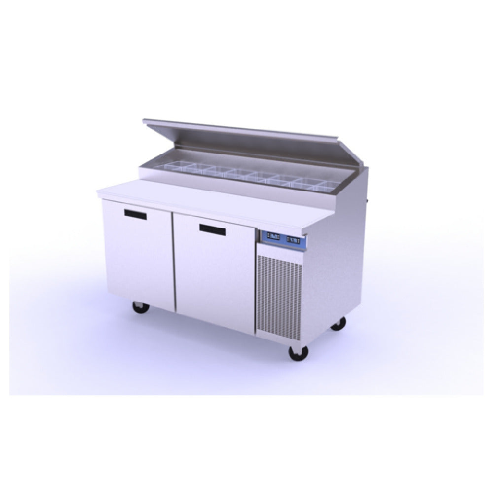 Randell 8260N-290-PCB Refrigerated Raised Rail Prep Table Two-section 60" W