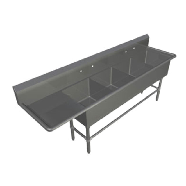 John Boos 4PB204-1D18L Pro-Bowl Sink 4-compartment 102-3/16"W X 25-1/2"D X 44-1/16"H Overall Size