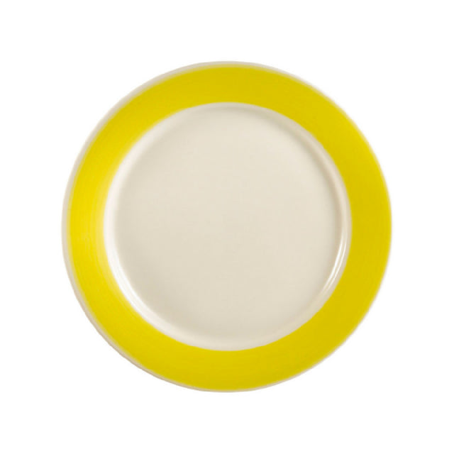 CAC China R-6-Y Rainbow Plate 6-1/2" Dia. X 1/2"H Round