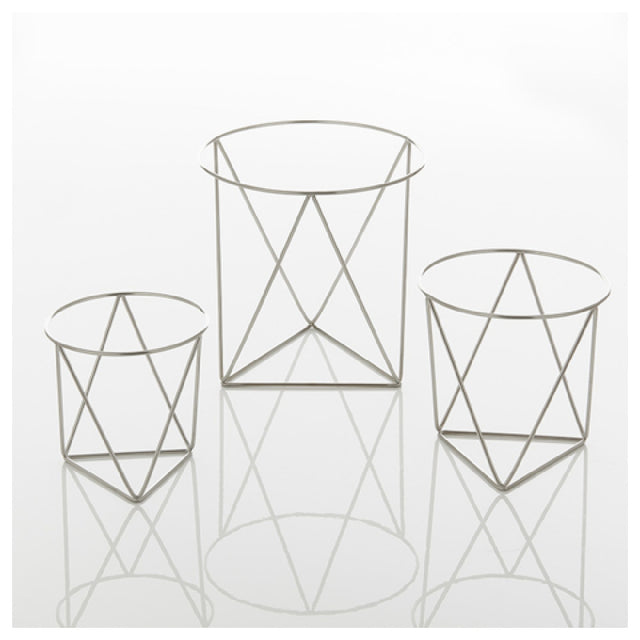 American Metalcraft RSGS3 Geometric Rise Set Set Of 3 Stainless Steel