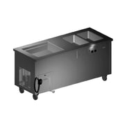 Delfield SH2CR-74-BP Shelleysteel™ Combination Hot/Cold Serving Counter 74" Long