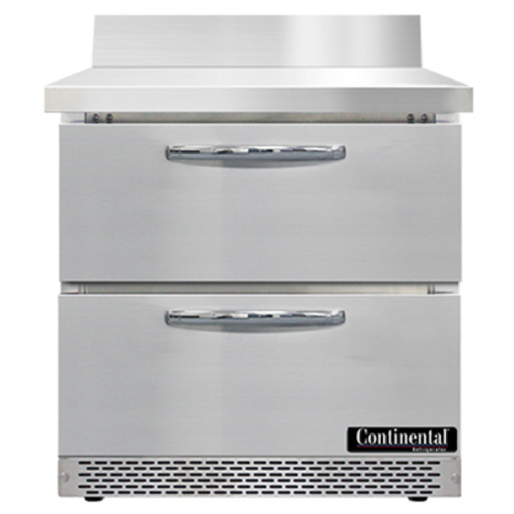 Continental Refrigerator SW32NBS-FB-D Work Top Refrigerator Front Breather 32"W