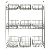 Hubert 59752 - Basket Display Stand, 3-tier, 19-1/4" X 7-3/4" X 24"H