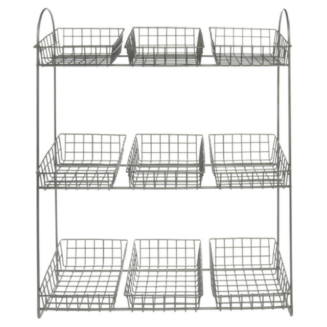 Hubert 59752 - Basket Display Stand, 3-tier, 19-1/4" X 7-3/4" X 24"H