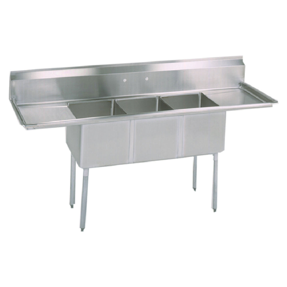 BK Resources BKS-3-1620-14-18T Sink Three Compartment 84"W X 25-13/16"D X 43-3/4"H Overall Size