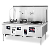 American Range ARCR-6 Chinese Range Gas (6) Burners & (3) Manually-controlled Swing Faucets