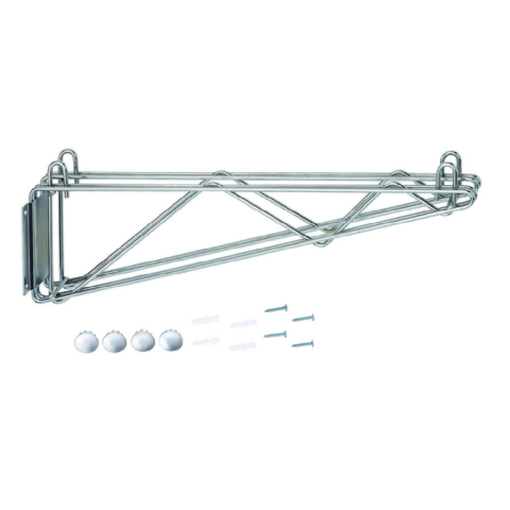Hubert 31887 - CenPro Double Wall Mounting Bracket For Chrome Wire Shelving, 21" D