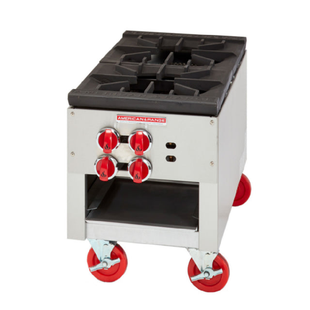 American Range ARSP-18-2_NAT Stock Pot Range Gas (2) 3-ring Burner With Cast Iron Top Grate