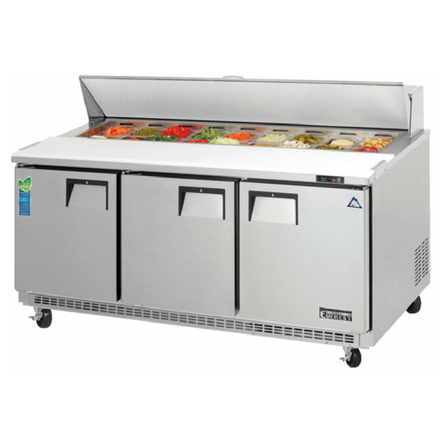 Everest Refrigeration EPBNR3 Sandwich Prep Table Three-section 71-1/8"W