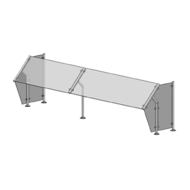 Premier Metal & Glass FM1R 1Guard™ Fixed Self-Service Sneeze Guard Single Sided Guard Without Top Shelf