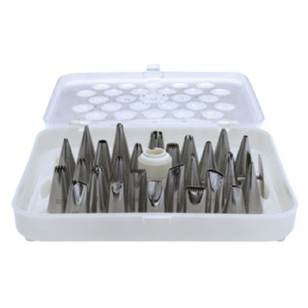 Winco CDT-26 Cream Nozzle Set 26-piece Includes Storage Box