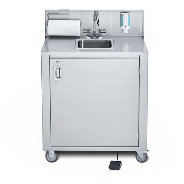 Crown Verity CV-PHS-1 Portable Hand Sink Hot & Cold Water (1) 12" Wide X 14" Front-to-back X 6" Deep Bowl