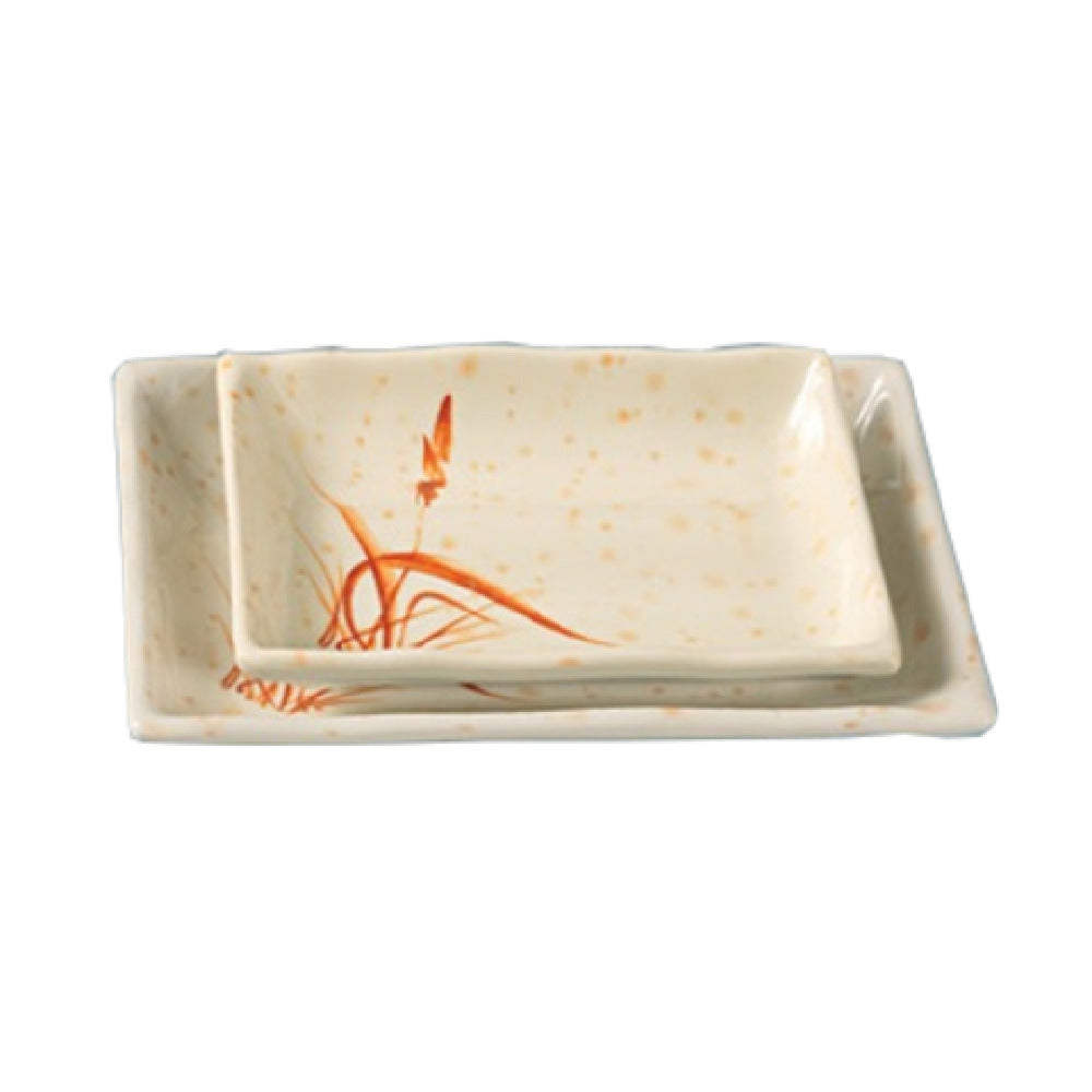 Yanco OR-2406 Orchis Plate 6"L X 4-1/2"W Rectangular