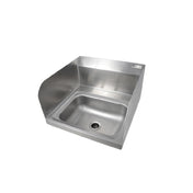 John Boos PBHS-W-1410-1DM-SSLR-X Pro-Bowl Hand Sink Wall Mount 14"W X 10" Front-to-back X 5" Deep Bowl
