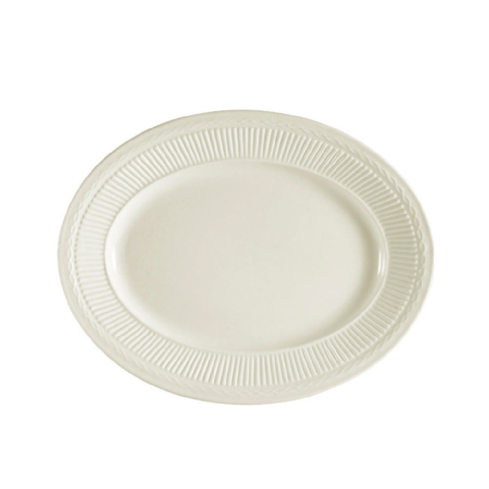 CAC China RID-14 Ridgemont Platter 12"L X 9-3/8"W X 1-1/2"H Oval