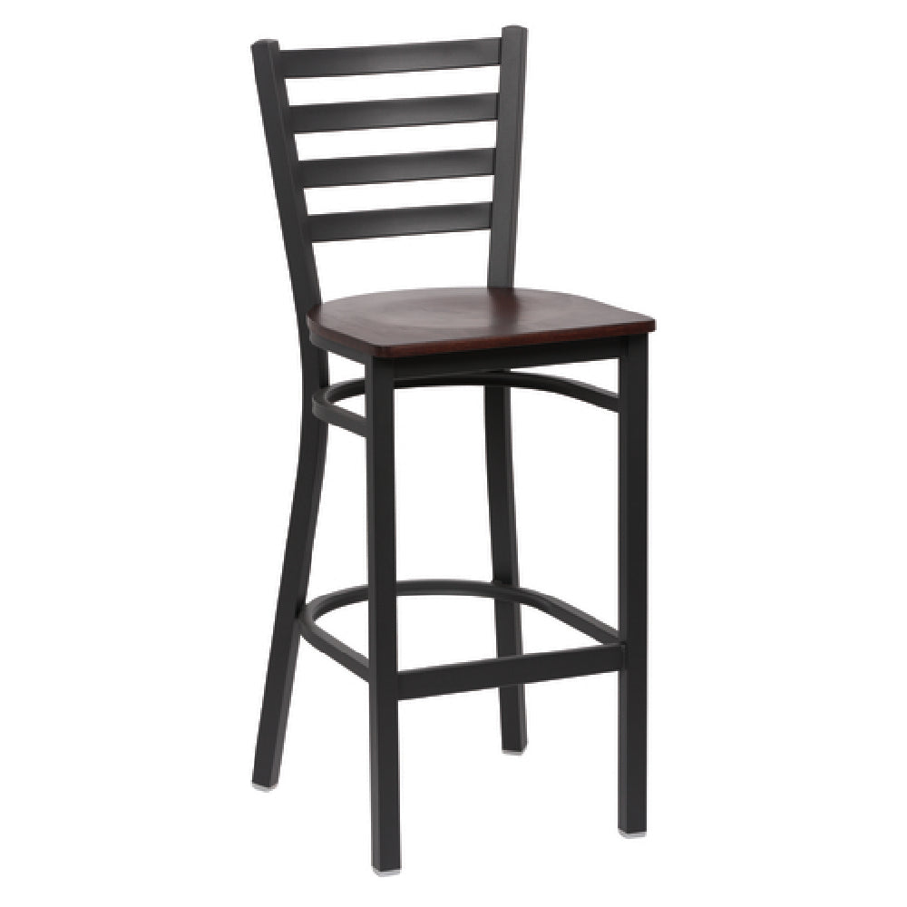 Royal ROY 9002 W - Bar Stool, Ladder Back, 17"L X 16-1/2"W X 43-3/8"H