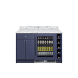 Summit MESAMN35 - Turnkey Mesa Dry Bar, White Finish, Pre-assembled Cabinetry And Installed Countertop
