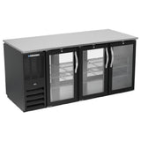 Beverage Air BB72HC-FG-PT-B - Refrigerated Open Food Rated Back Bar Pass-Thru Storage Cabinet
