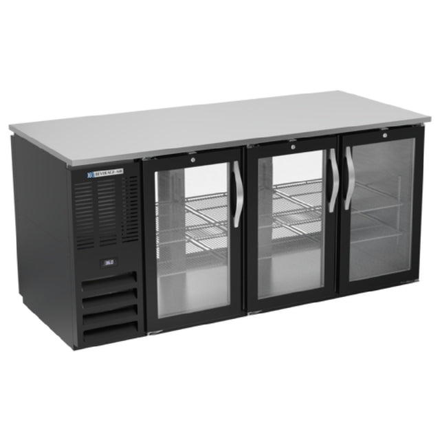 Beverage Air BB72HC-FG-PT-B - Refrigerated Open Food Rated Back Bar Pass-Thru Storage Cabinet