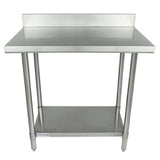 Empura SWT4B2436 - Work Table, 36"W X 24"D X 35"H, Super Duty 4" Backsplash