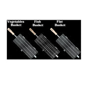 Skyfood Equipment AC-0015 Brazilian Flame Grill Basket Set (1) Flat Basket (AC-0008) (1) Fish Basket (AC-0013)