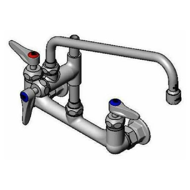 T&S Brass B-0231-A12CR-GE Pantry Faucet Double Wall Mount