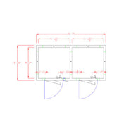 American Panel 6X12-I Walk-In Combination Cooler/Freezer (50/50 Split) 7'-6" H X 11'-7" W X 5'-10" D