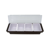 CAC China CDHL-4 Condiment Holder 4-compartment Ice Fillable Base