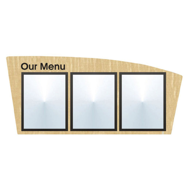 Hubert 74380 - Menu Board, 3-pocket, Wall-mount