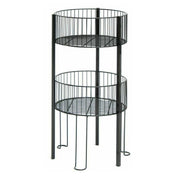 Hubert 77157 - Dump Bin Stand, 2-tier, 18" Dia. X 31-1/2"H Overall