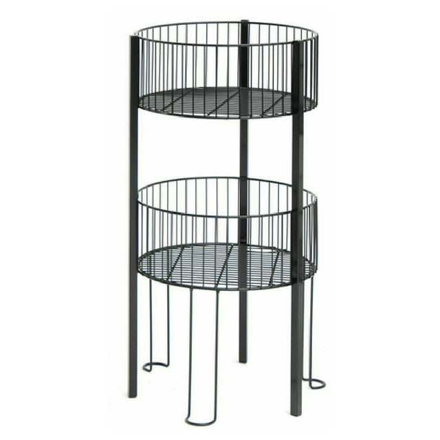Hubert 77157 - Dump Bin Stand, 2-tier, 18" Dia. X 31-1/2"H Overall