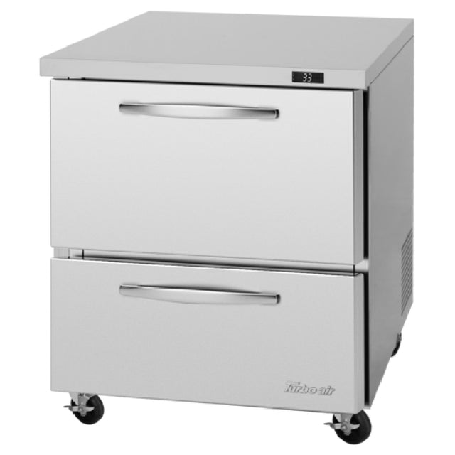 Turbo Air PUR-28-D2-N PRO Series Undercounter Refrigerator One-section 27-1/2"W X 30"D X 30-1/2"H