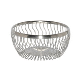 Service Ideas WBRW9BS Service Ideas Wave Wire Basket Round Brushed Stainless
