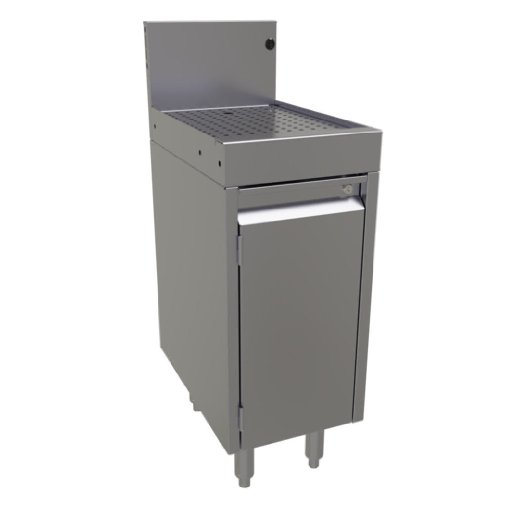Glastender DBCA-12 Underbar Drainboard Cabinet Base With Hinged Door 12"W X 19"D