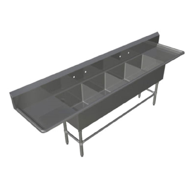 John Boos 4PB184-2D30 Pro-Bowl Sink 4-compartment 135-1/4"W X 23-1/2"D X 44-1/16"H Overall Size