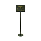 Aarco TY-2BK Director Sign Stand 54"H Overall 15"W X 12"H