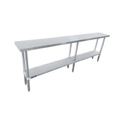 Sapphire Manufacturing SMTE-3096G Worktable 96"W X 30"D X 35"H 18/430 Stainless Steel Flat Top