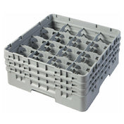 Cambro 16S638151 Camrack® Glass Rack With (3) Soft Gray Extenders Full Size
