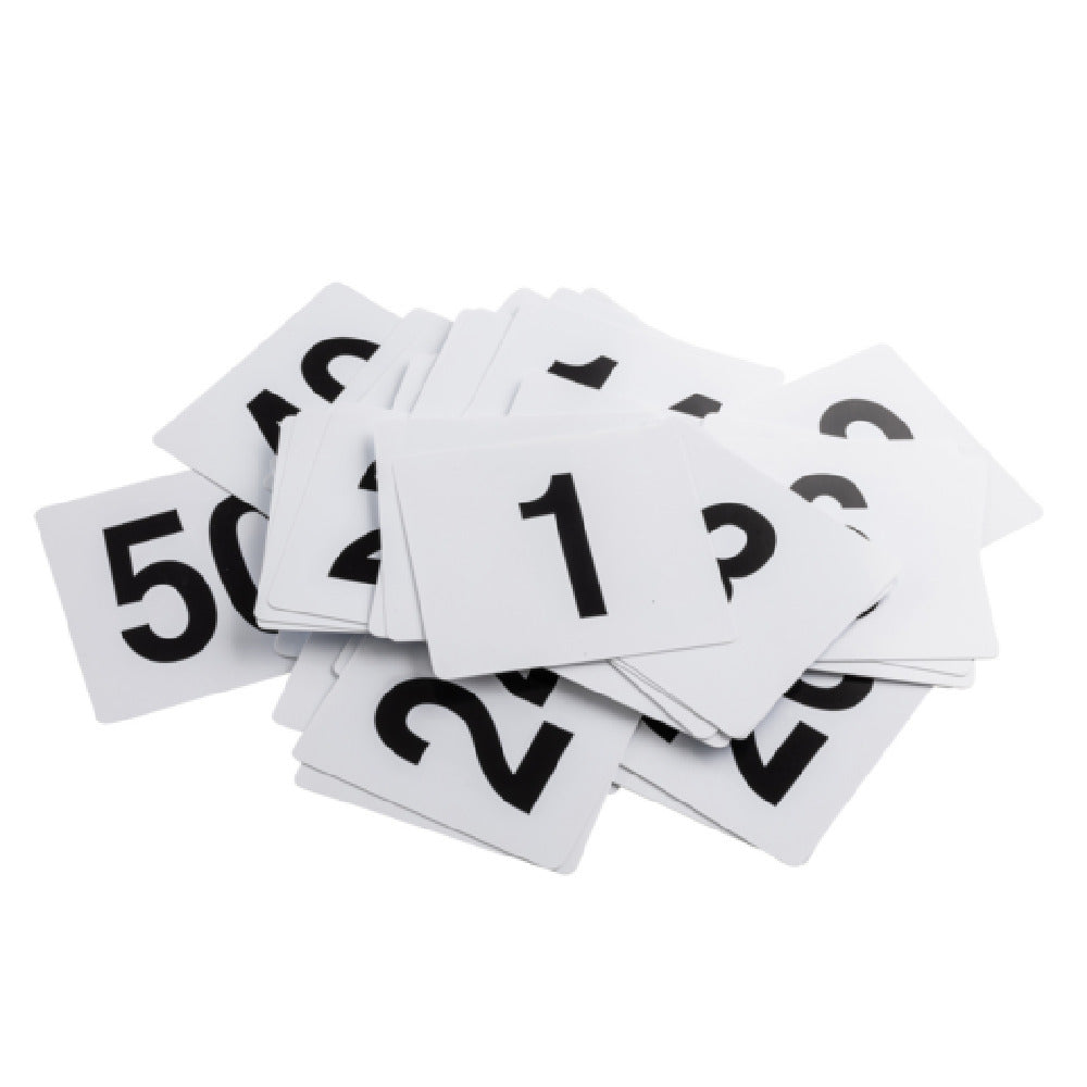 TableCraft Products 12502 - Number Cards, 4" X 3.75" X 0.011", Black/white