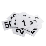 TableCraft Products 12502 - Number Cards, 4" X 3.75" X 0.011", Black/white