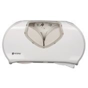 Carlisle R4070WHCL San Jamar Summit Twin Bath Tissue Dispenser 20-1/4"W X 11-9/10"D X 5-7/8"H