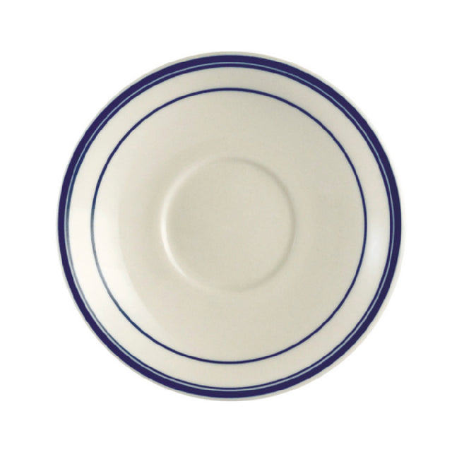 CAC China BLU-2 Blue Line Saucer 6" Dia. X 1"H Round