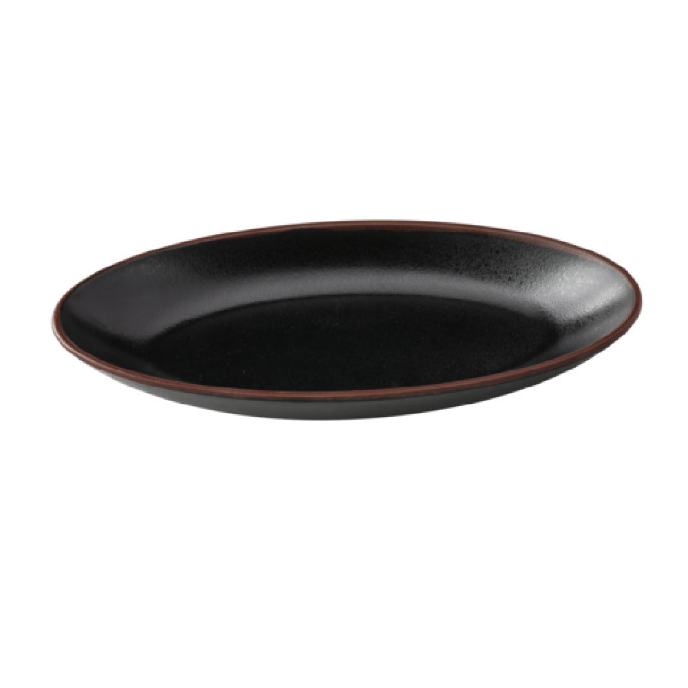 Yanco NA-312BK Nature Art Deep Plate 12-1/2"D X 6-1/4"W X 2"H Oval