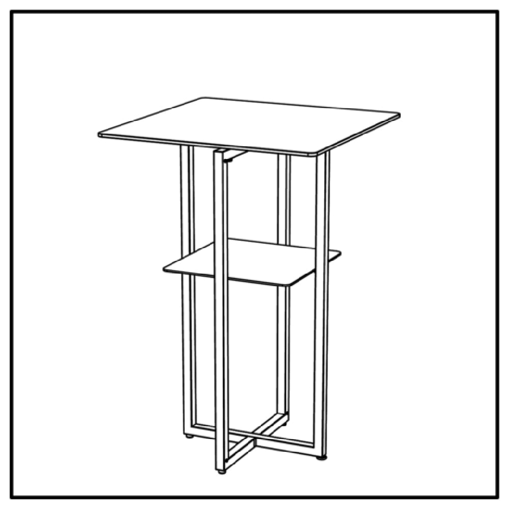 BauscherHepp VE-24024 Venta® Foldable Table With Shelf Base Made In Steel With Powder-coating