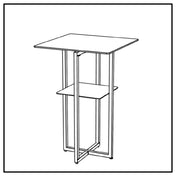 BauscherHepp VE-24024 Venta® Foldable Table With Shelf Base Made In Steel With Powder-coating