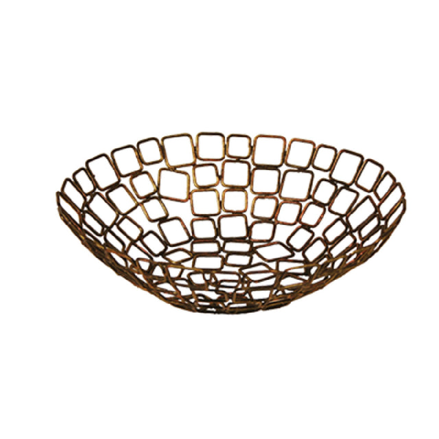 FOH BBK011GOI22 Wireware™ Coppered Link Basket 10" Dia. X 3" Round