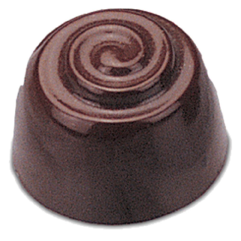 JB Prince K507 Chocolate Mold (28) Cherry Swirl 1-3/16" Dia. X 11/16"H (30mm Dia. X 18mm)