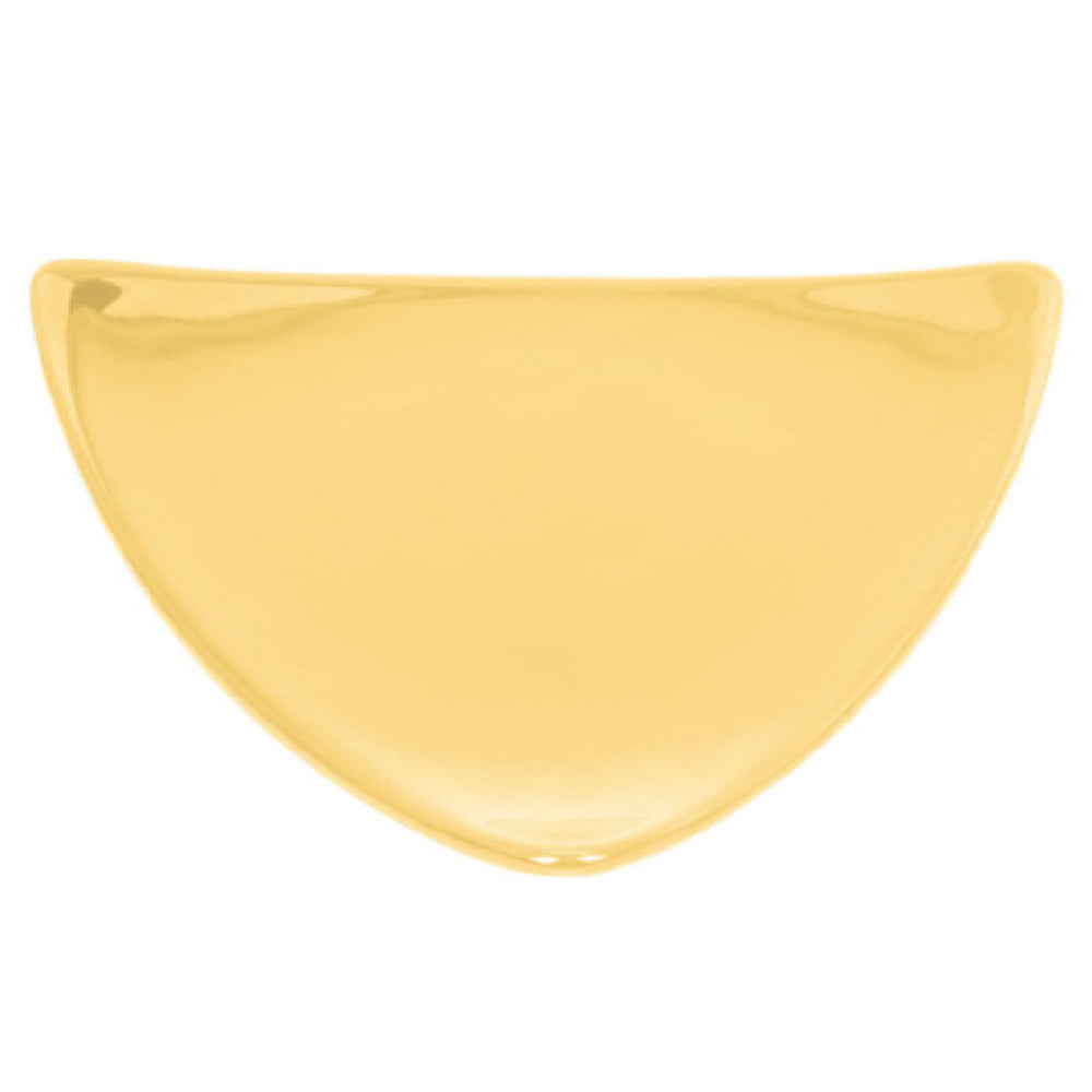 CAC China TRG-16-Y Festiware Plate 10-1/2"L X 10-1/2"W X 1-1/8"H Triangular