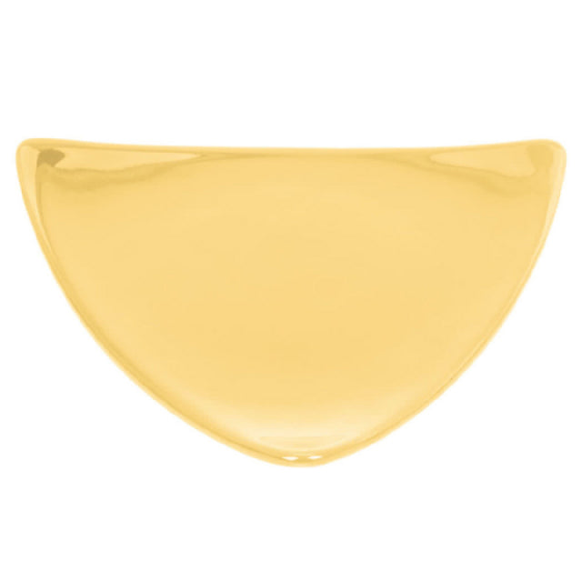 CAC China TRG-16-Y Festiware Plate 10-1/2"L X 10-1/2"W X 1-1/8"H Triangular