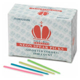 Royal RAP 501 - Spear Picks, 3", Mixed Colors